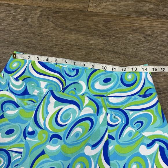 IBKUL Emma Turquoise Multicolor Geometric Print Skort UPF 50 Skirt Size S - Picture 5 of 11